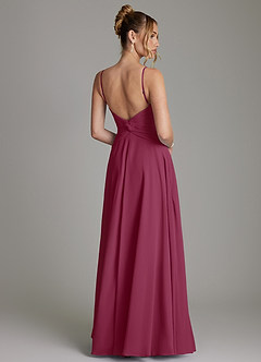 Azazie Elita Bridesmaid Dresses Mulberry A-Line Pleated Chiffon Dress image7