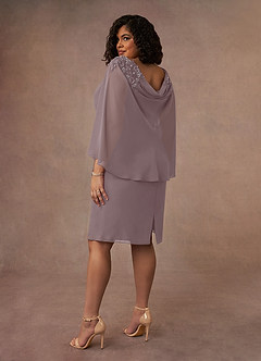 Azazie Carmela Mother of the Bride Dresses Dusk Sheath Lace Chiffon Dress image3
