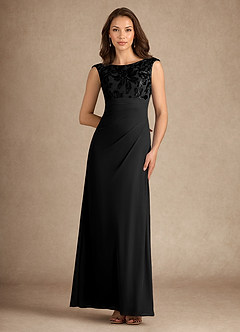 Azazie Henderson Mère de la mariée Robes Robe Trapèze en Paillettes Noir image5