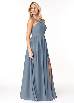 Azazie Elvira Bridesmaid Dresses Twilight A-Line Pleated Chiffon Dress image4