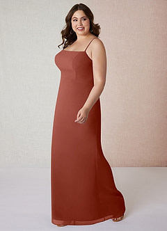 Azazie Tayla Final Sale Auburn Sheath Chiffon Dress image8