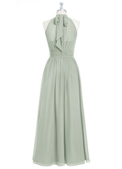 Azazie Iman Jurken voor bruidsmeisjes Jurk van Chiffon met A-Lijn A-lijn met ruches Zilver image23