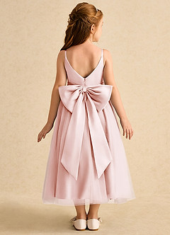 Azazie Patootie Flower Girl Dresses Blushing Pink A-Line Spaghetti Strap Tulle Dress image5