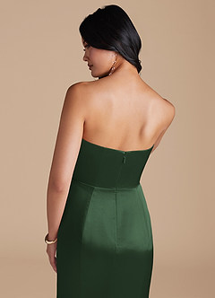 Azazie Aura Brautjungfernkleider Wandelbar Meerjungfrau-Linie Convertible Metallischer Satin Kleid Eukalyptus image4