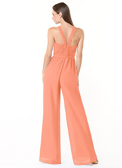 Azazie Berdie Jurken voor bruidsmeisjes Jumpsuit van Chiffon Houder Zonsondergang image2