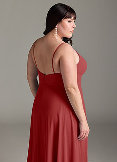 Azazie Akita Bridesmaid Dresses Rust A-Line Chiffon Dress image11