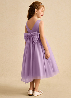 Azazie Winnie Flower Girl Dresses Wisteria Ball-Gown Bow Tulle Dress image3