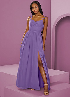 Barbie ♥ Azazie Bridesmaid Dresses Tahiti A-Line Pleated Chiffon Dress image4