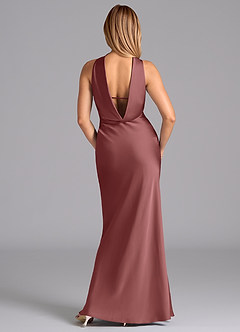 Azazie Lusinda Brudtärnklänningar Klä av Sjöjungfru i Stretch Satin Axelbandslös Ametist image7