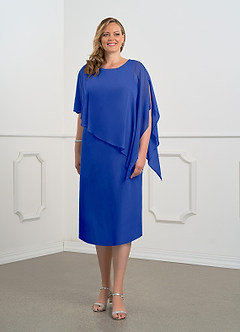 Azazie Sparrow Mother of the Bride Dresses Royal Blue Sheath Sequins Chiffon Dress image7