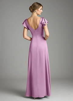 Azazie Omari Bridesmaid Dresses Wisteria A-Line Stretch Satin Dress image2