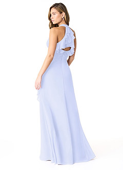 Azazie Aviv Brautjungfernkleider A-Linie Plissee Chiffon Kleid Lavendel image2