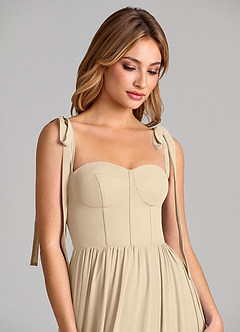 Azazie Anastacia 신부 들러리 드레스 A라인 스윗하트 네크라인 쉬폰 바닥 길이 드레스 image7