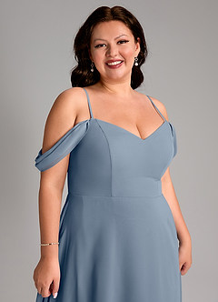Azazie Marley Bridesmaid Dresses Twilight A-Line Off the Shoulder Chiffon Convertible Dress image16