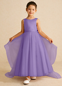 Azazie Pumpkin Flower Girl Dresses Tahiti A-Line Convertible Tulle Dress image2