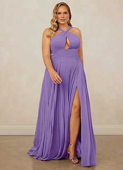 Christian Siriano Bridal for Azazie 1009 Bridesmaid Dresses Tahiti A-Line Pleated Chiffon Dress image9