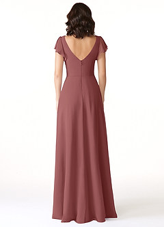 Azazie Omari Bridesmaid Dresses Amethyst A-Line Chiffon Dress image2