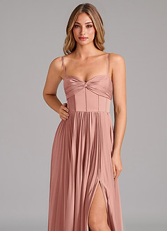 Azazie Tyla Bridesmaid Dresses Rosette A-Line Sweetheart Neckline Stretch Satin Dress image8