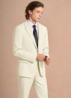 front James Ivory Structured Stretch Suit Jacket