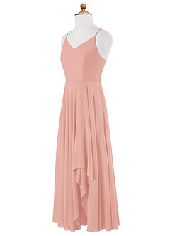 Azazie Collette Junior Rosette A-Line Ruched Chiffon Dress image7