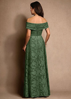 Azazie New Britain Mère de la mariée Robes Robe Trapèze en Blumen-Burnout Plissée Eucalyptus image3