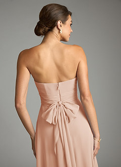 Azazie Tamira Suknie dla druhen Linia A Pofałdowany Szyfon Do ziemi Sukienka image5