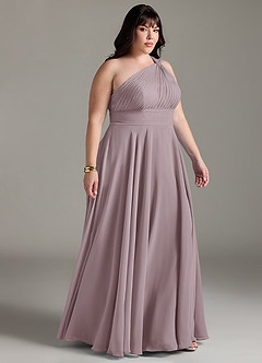 Azazie Charlize Bridesmaid Dresses Dusk A-Line One Shoulder Chiffon Dress image10