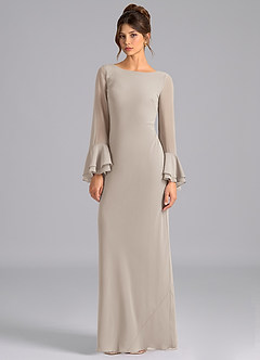 Azazie Leone Bridesmaid Dresses Frost Mermaid Corset Chiffon Dress image5