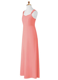 Azazie Denice Junior Coral A-Line Chiffon Dress image10