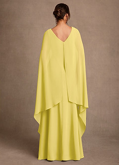 Azazie Liddie Mother of the Bride Dresses Canary A-Line Pleated Chiffon Dress image4