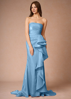 Cressidia Mint Blue Strapless Gown image3