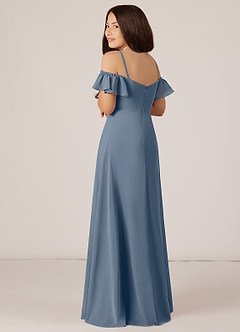 Azazie Juna Junior Twilight A-Line Off the Shoulder Chiffon Dress image5