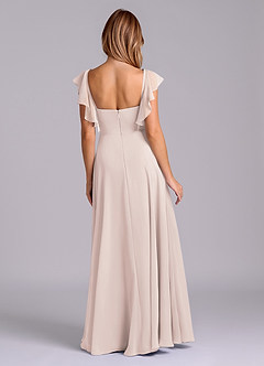 Azazie Leilani Bridesmaid Dresses Rose Petal A-Line Pleated Chiffon Dress image2