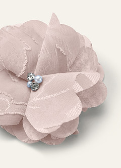 front Four-Piece Matching Color Floral Burnout Hair Clip Set