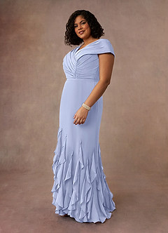 Azazie Bailora Mother of the Bride Dresses Ice Mermaid Ruched Chiffon Dress image7