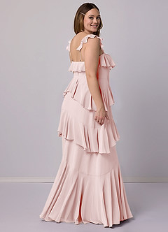 Barbie ♥ Azazie Bridesmaid Dresses Blushing Pink A-Line Sweetheart Neckline Chiffon Dress image10