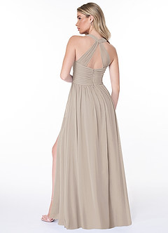 Azazie Jaclyn Abiti da Damigella Abito A-Line in Chiffon Plissettato Gelo image6