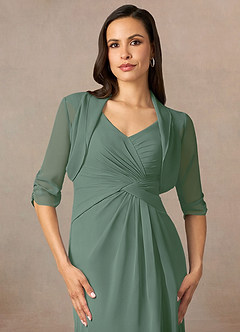 front Azazie Hannah Chiffon Wrap