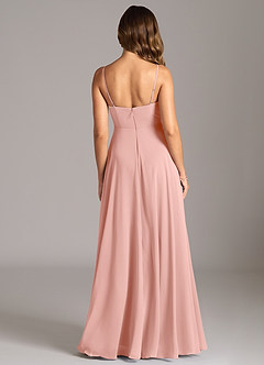 Azazie Amani Bridesmaid Dresses Rosette A-Line Pleated Chiffon Dress image2