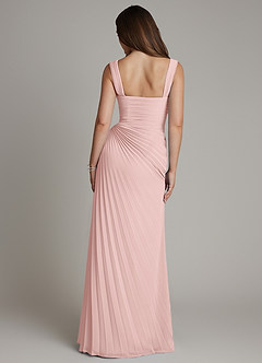 Azazie Amberly Final Sale Blushing Pink Sheath Sweetheart Neckline Chiffon Dress image2