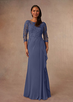 Azazie Calanthe Mother of the Bride Dresses Stormy A-Line Scoop Chiffon Dress image1