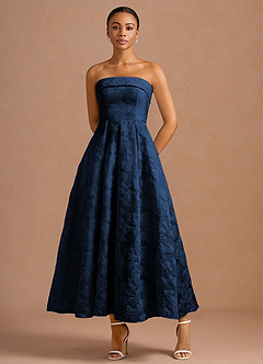 Abito Lungo Marino Scuro Clementine