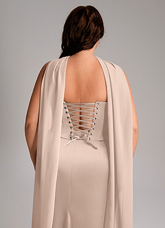 Azazie Sorrel Jurken voor bruidsmeisjes Converteerbaar Jurk van Stretch Satijn met Zeemeermin Strapless Engelse Roos image11
