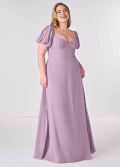 Barbie ♥ Azazie Bridesmaid Dresses Wisteria A-Line Pleated Chiffon Dress image7