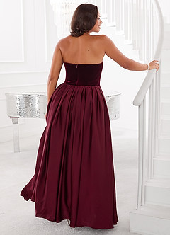 Barbie™ ❤ AZAZIE 4011 Strapless Velvet and Stretch Satin A-Line Dress image9