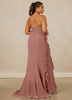 Christian Siriano Bridal for Azazie 1006 Bridesmaid Dresses Cedar Rose Mermaid Ruched Chiffon Dress image15