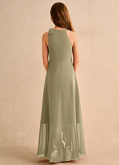 Azazie Boop Girls Formal Abiti da Ragazza di Fiori Abito A-Line in Chiffon Fiocco Verde Muschio image2