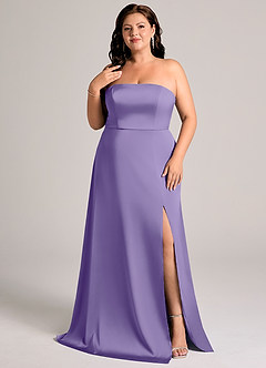Azazie Wren Bridesmaid Dresses Tahiti A-Line Strapless Stretch Satin Convertible Dress image8