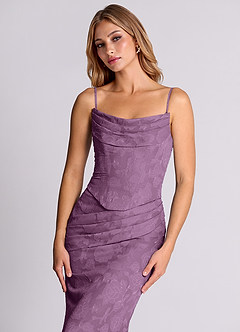 Azazie Sorrel Bridesmaid Dresses Wisteria Mermaid Corset Floral Burnout Convertible Dress image7