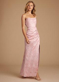 Azazie Leonis Bridesmaid Dresses Pastel Pink Blossom Mermaid Strapless Blossom Convertible Dress image5